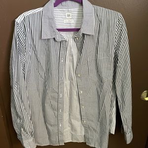 Long sleeve striped button down